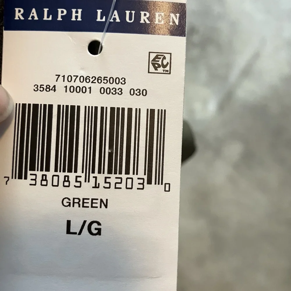 Polo Ralph‎ Lauren Shirt Mens Size Large Green Hooded Logo Preppy Cotton